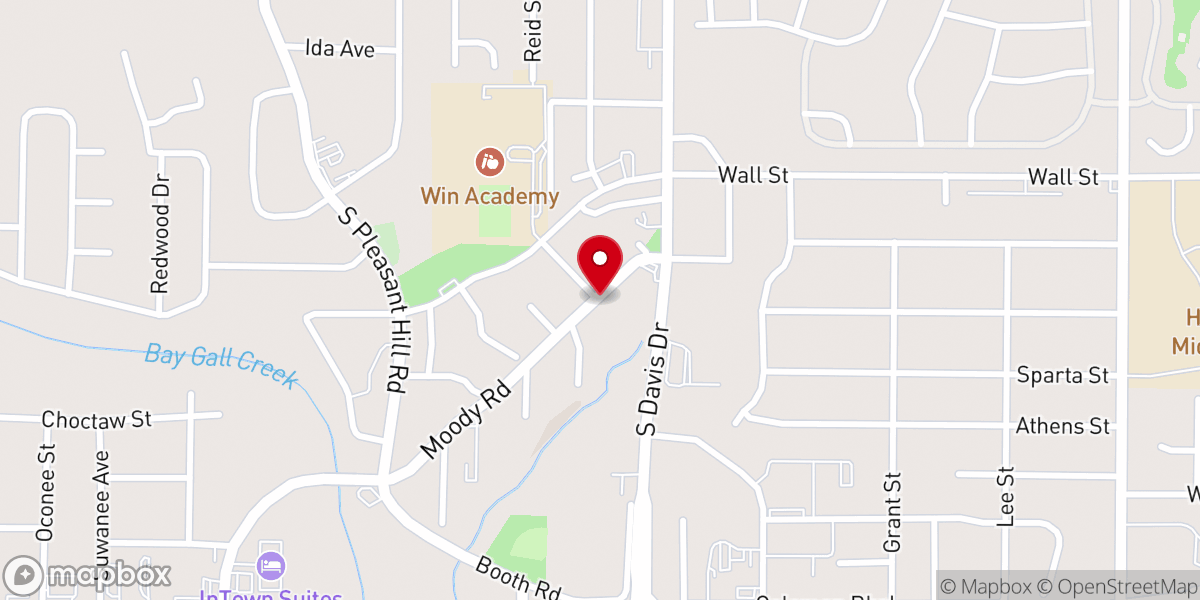 Map showing location of Community Bible Church