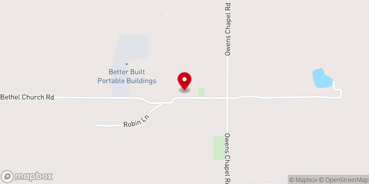 Map showing location of Glorybarn Holiness Church