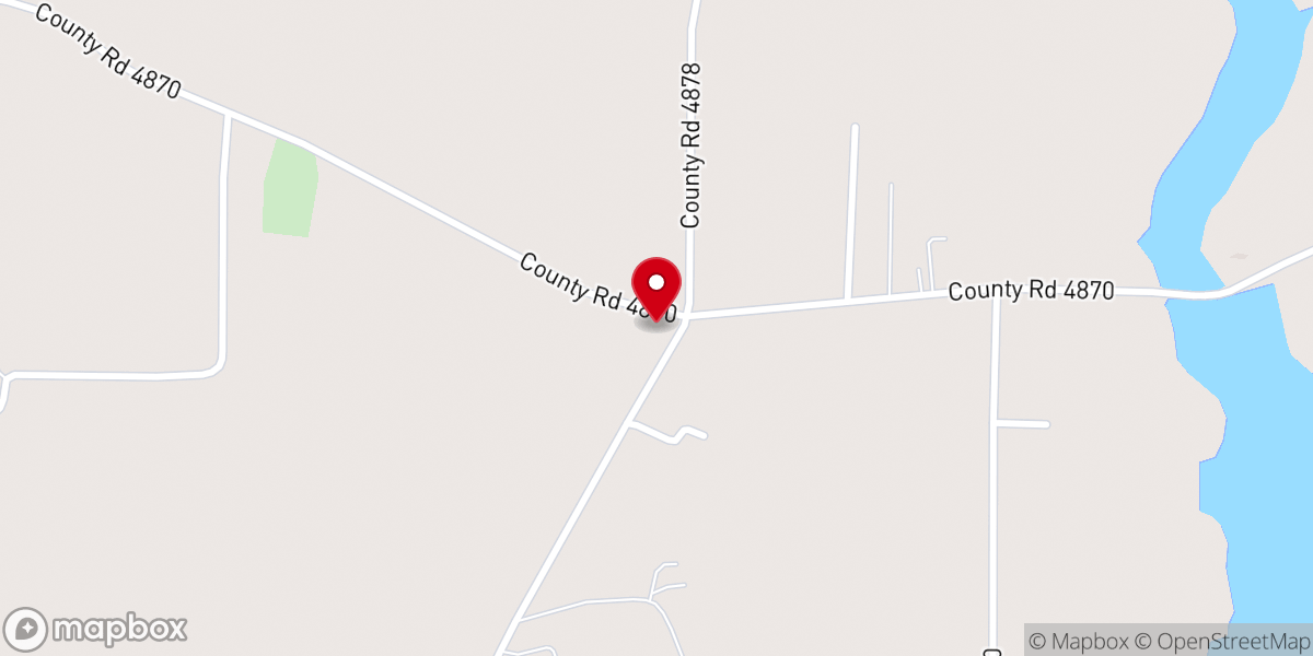 Map showing location of Crossroads Baptist Church
