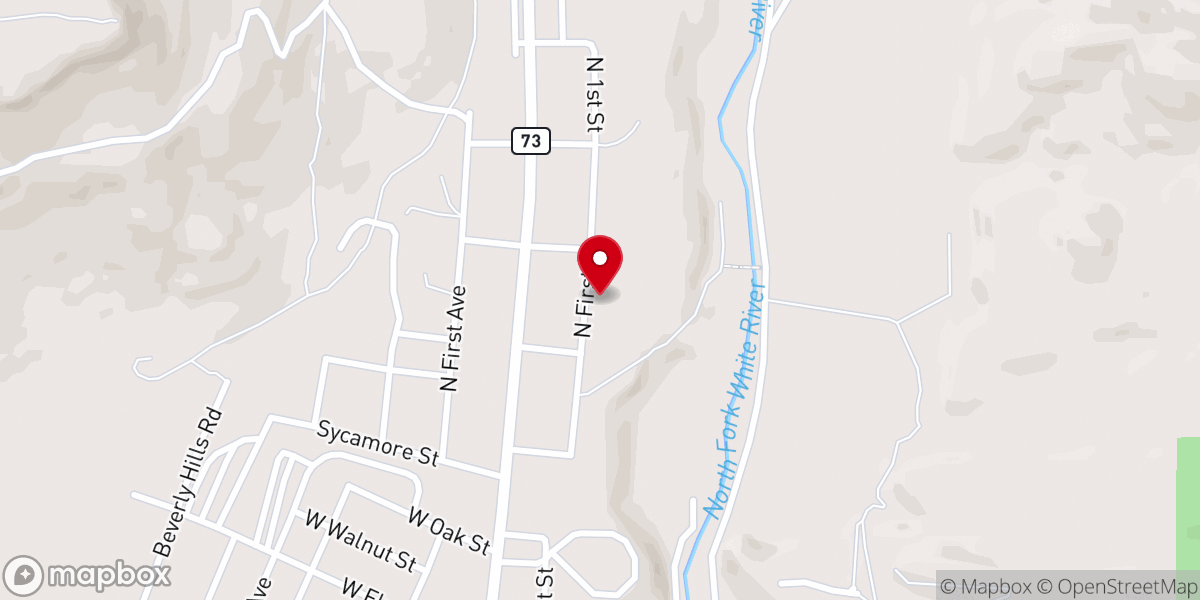 Map showing location of Whiteriver Miracle Church