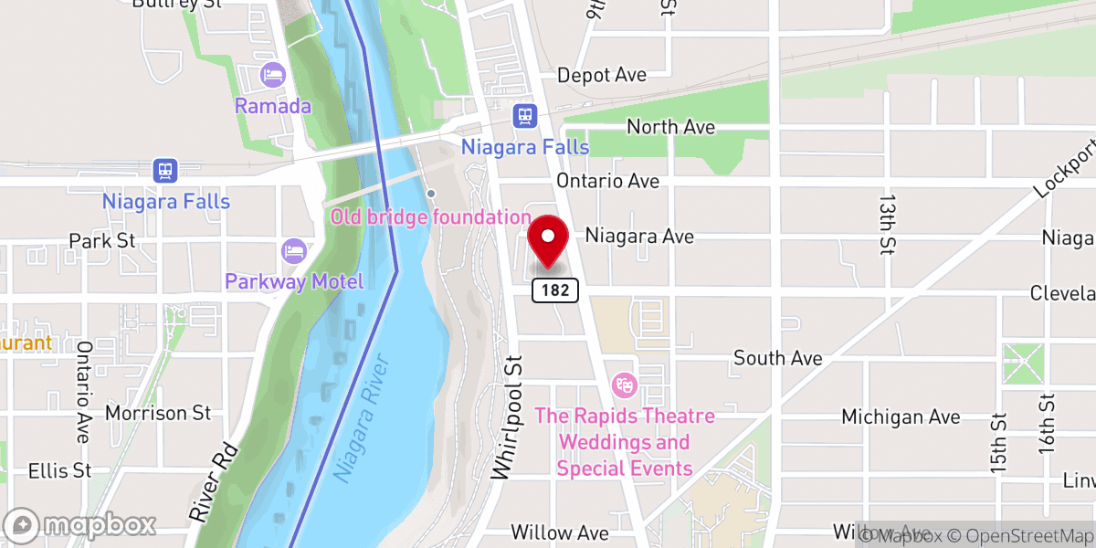 Map showing location of First Congregational Church