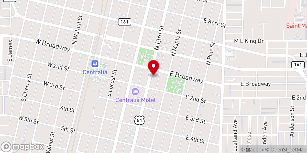 Map showing location of First United Methodist Church