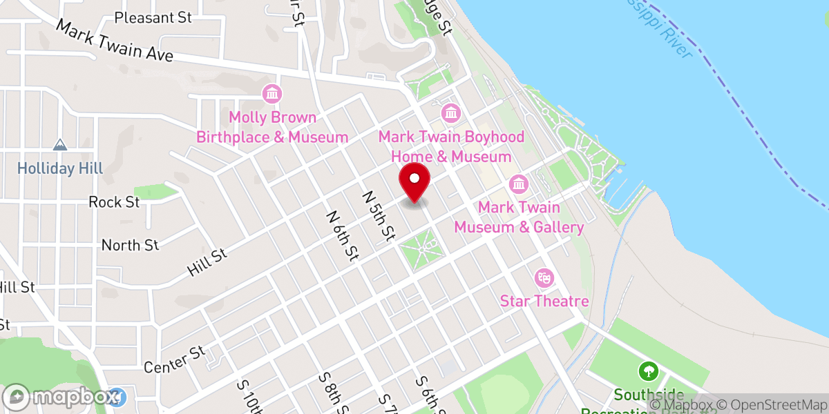 Map showing location of Trinity Episcopal Church