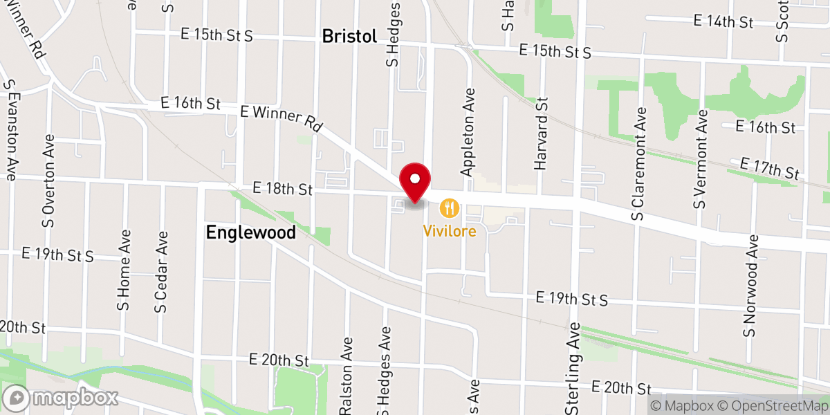 Map showing location of Northern Boulevard United Methodist Church