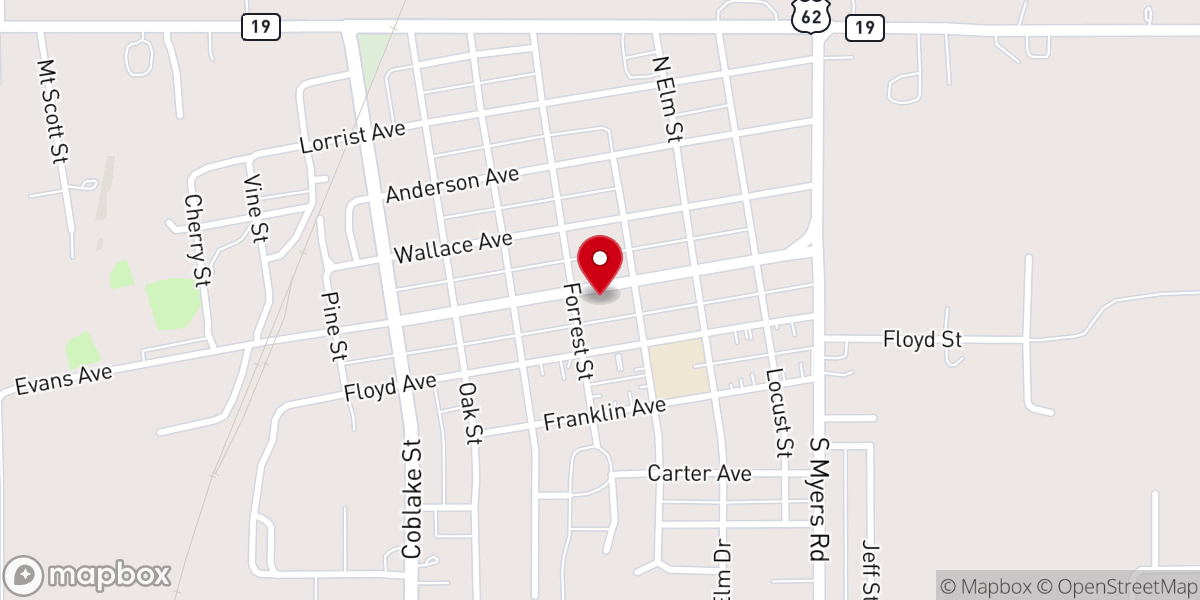 Map showing location of Apache First United Methodist