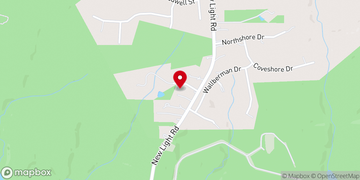 Map showing location of Evans Solid Rock Church For All People