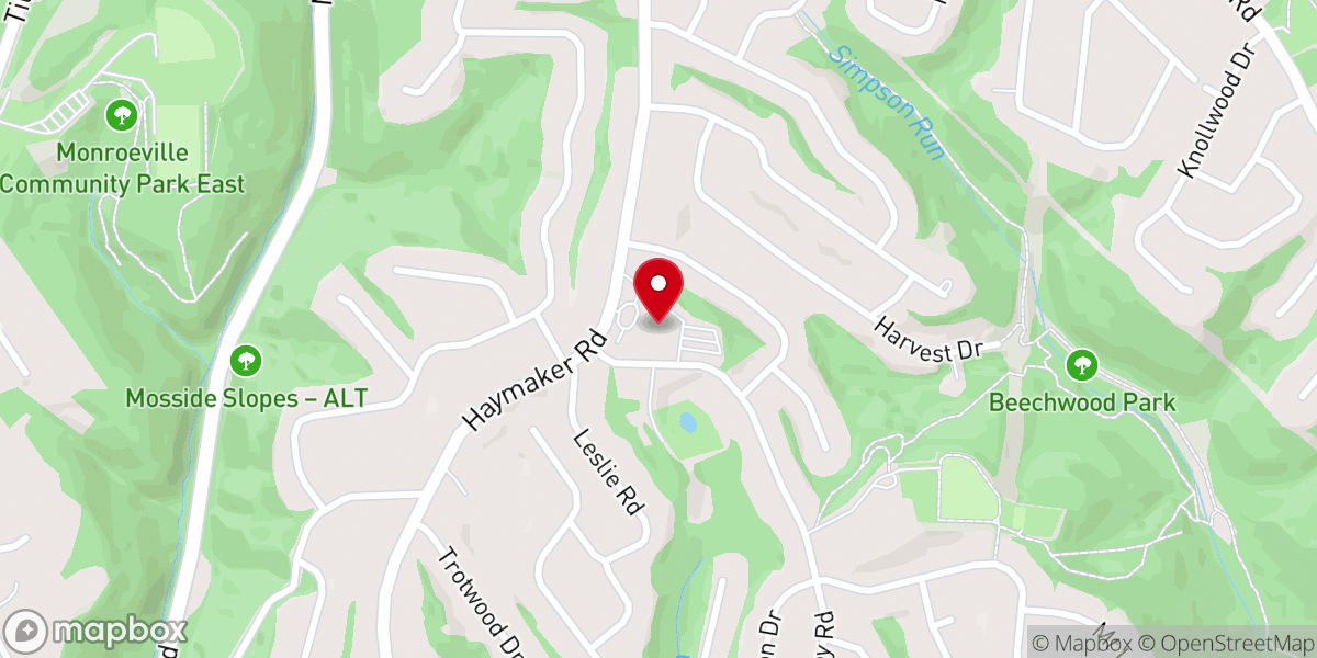 Map showing location of Cross Roads Mother's Day Out