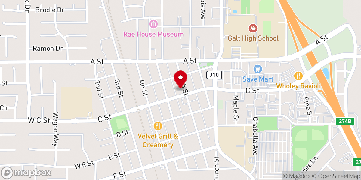 Map showing location of Sunshine Food Pantry - Food Distribution Center