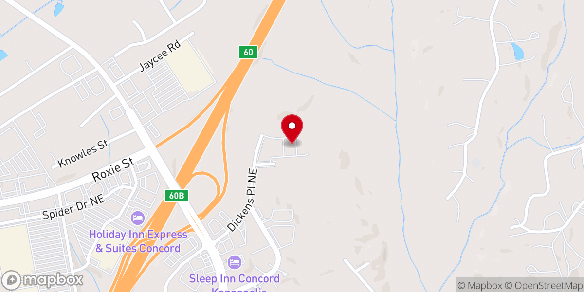 Map showing location of Crosspointe Baptist Church