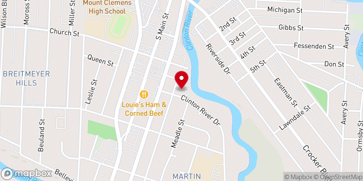 Map showing location of Turner Chapel Christian Methodist