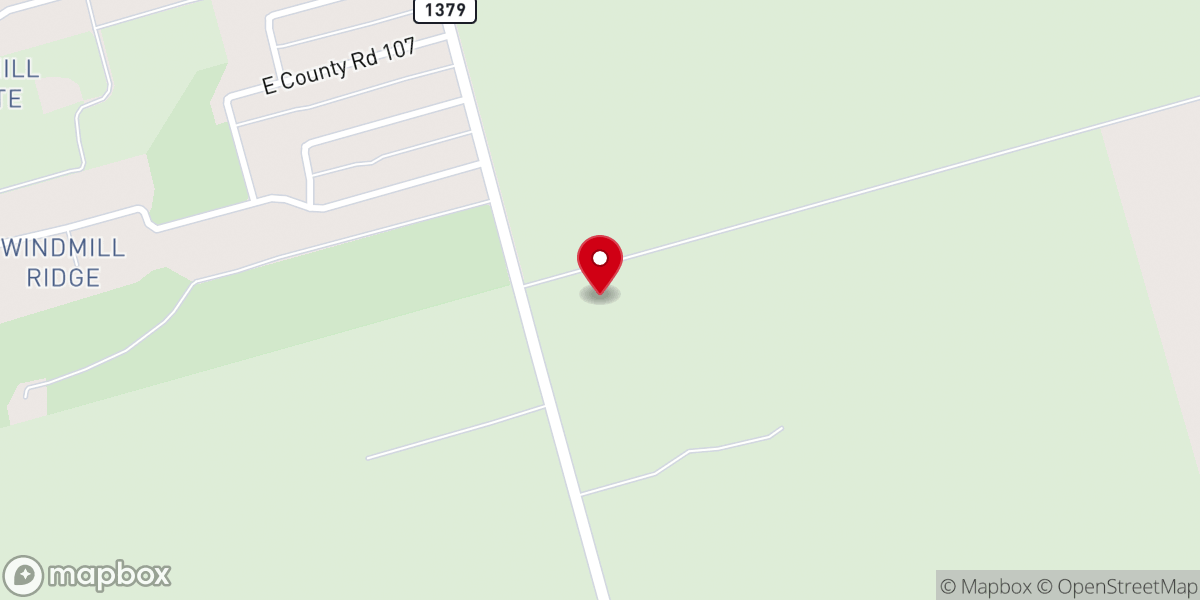Map showing location of Fellowship Baptist Church