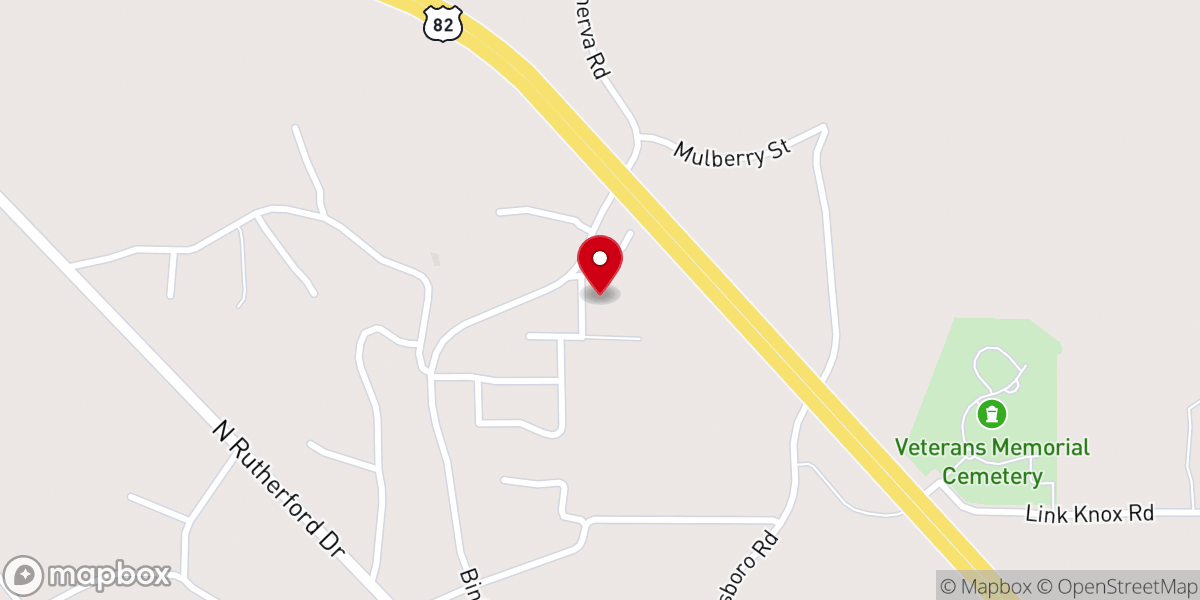 Map showing location of Kilmichael Community Center