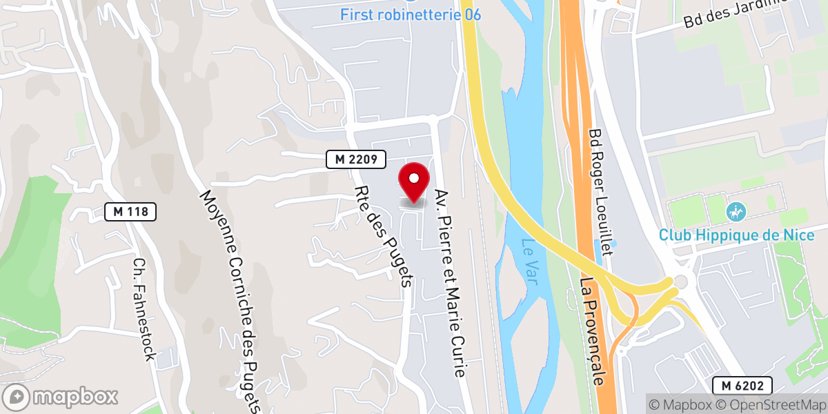 Map showing location of Impact Centre Chrétien - Eglise de Nice (Icc Nice)