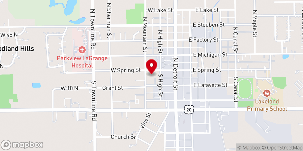 Map showing location of United Methodist Church