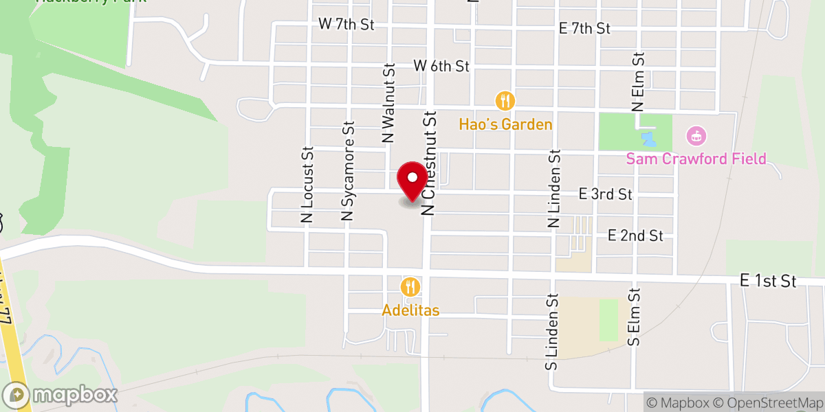 Map showing location of Saunders County Historical Society