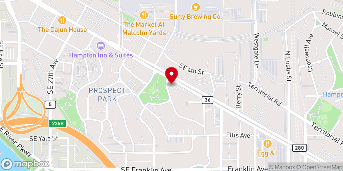 Map showing location of River of Hope Church-Twin Cities