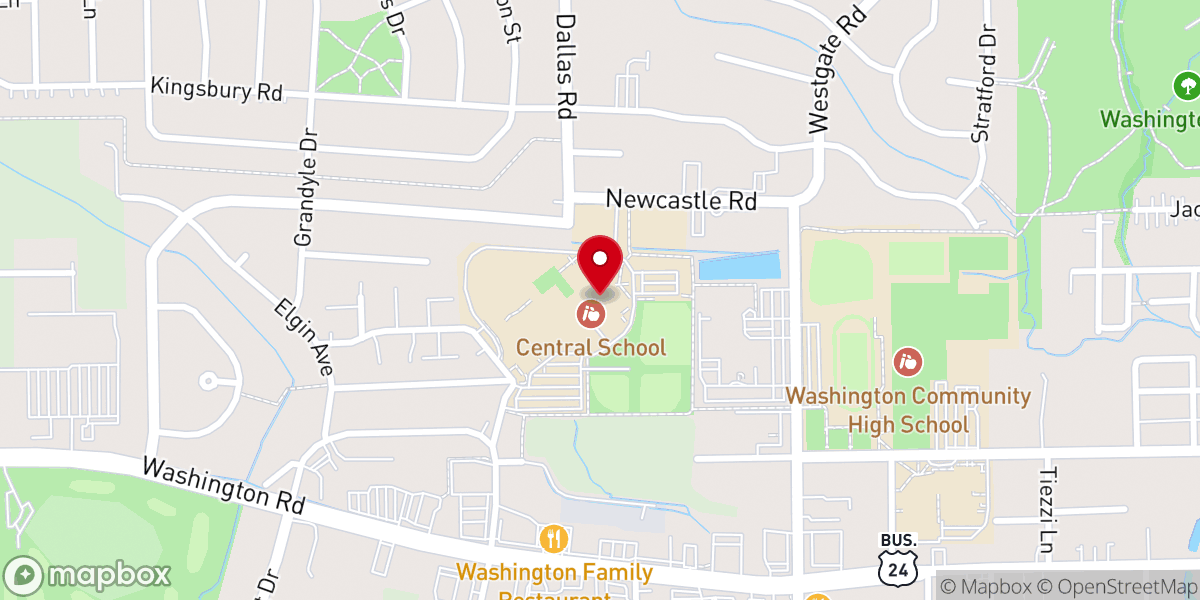 Map showing location of The Bridge United Methodist Church