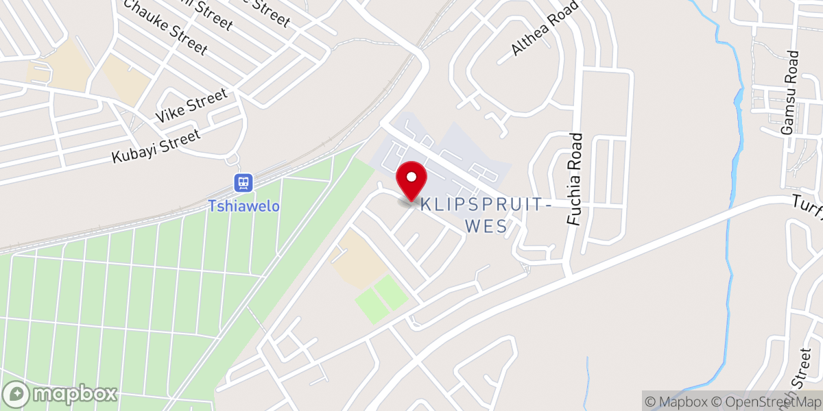 Map showing location of Old Apostolic Church - Klipspruit West