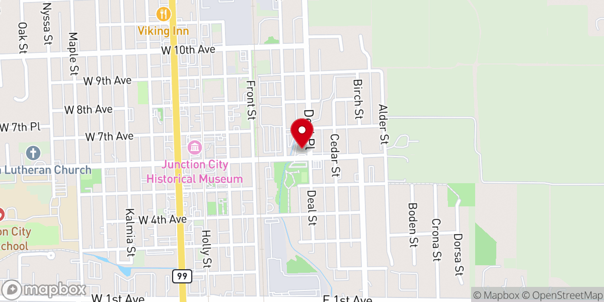 Map showing location of Junction City Local Aid