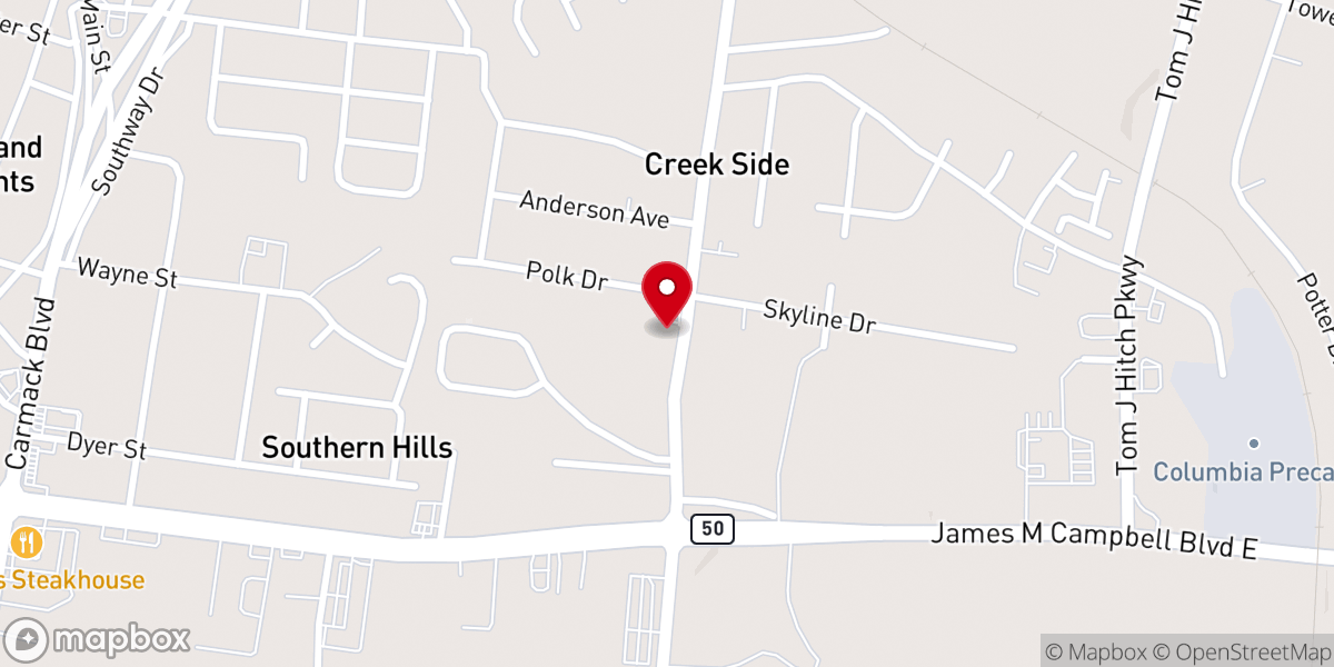 Map showing location of New Day Community Church