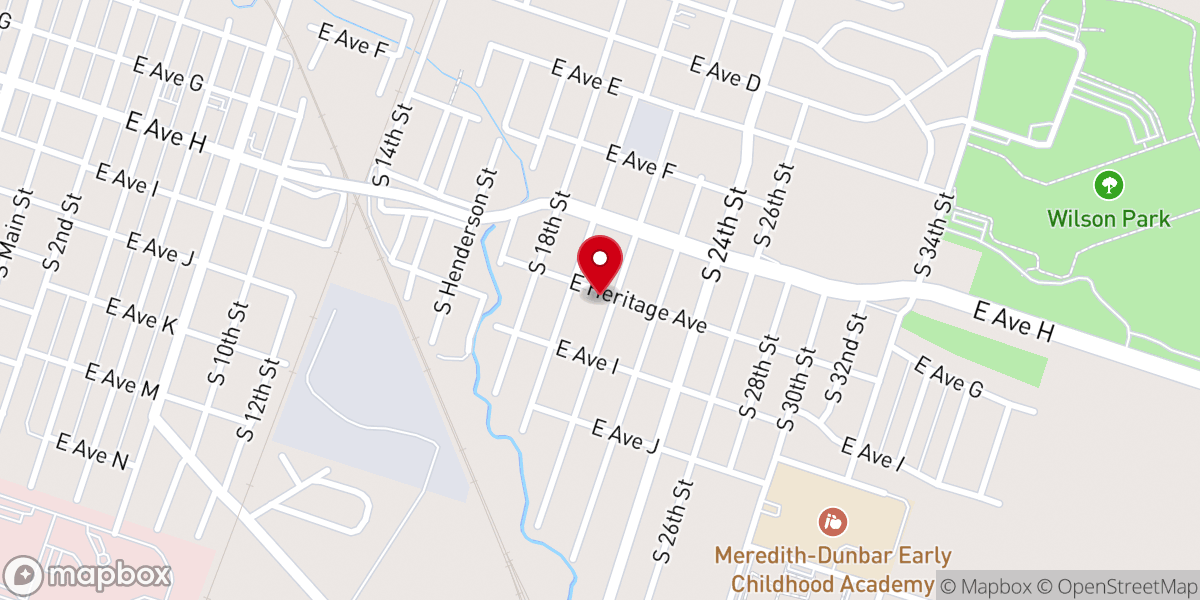 Map showing location of Crestview Christian Church