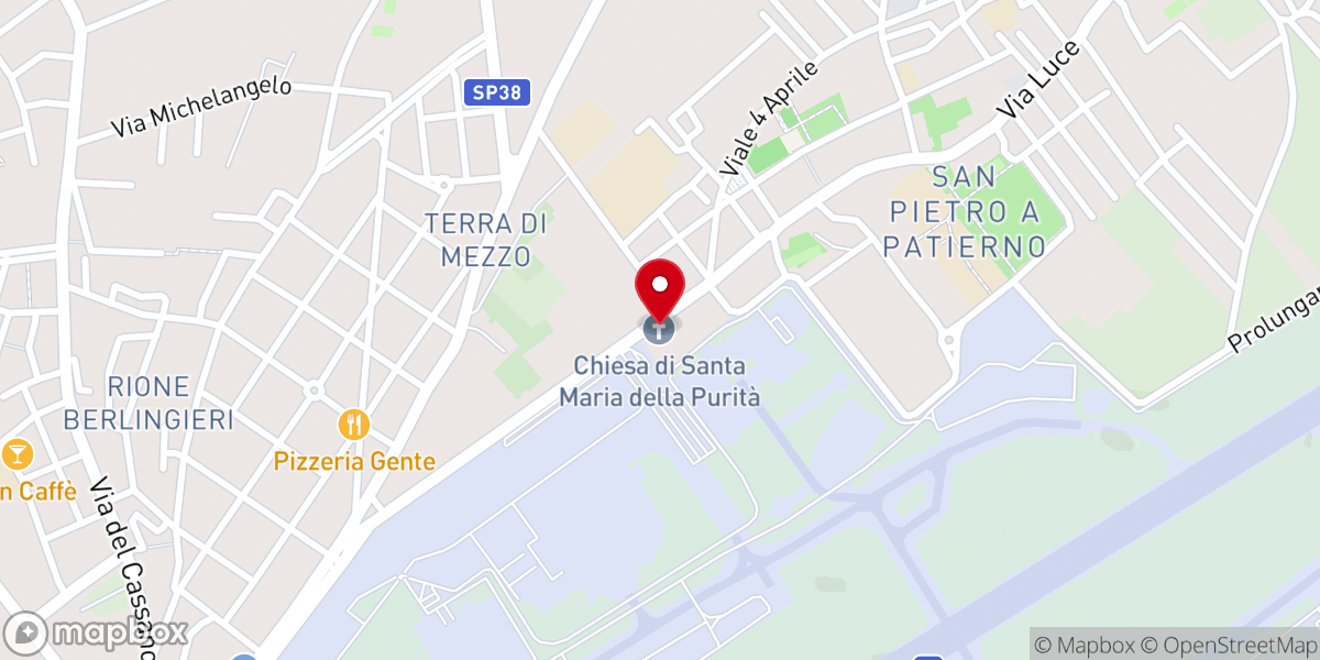 Map showing location of Parrocchia Santa Maria della Purità