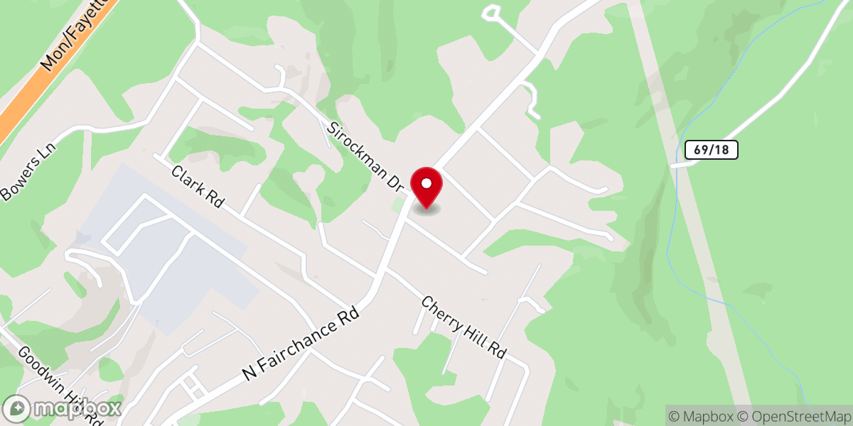 Map showing location of Scott's Run Settlement House