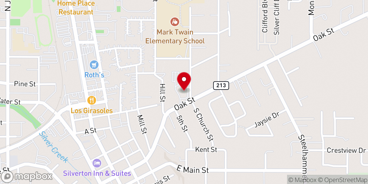 Map showing location of Silverton Farmers Market