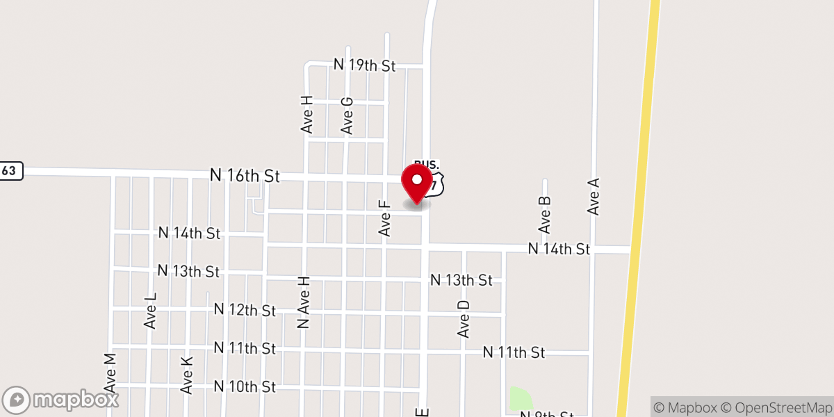 Map showing location of First Assembly-God Parsonage
