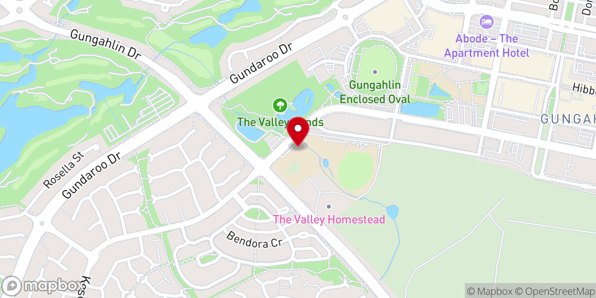 Map showing location of Gungahlin Anglican Church