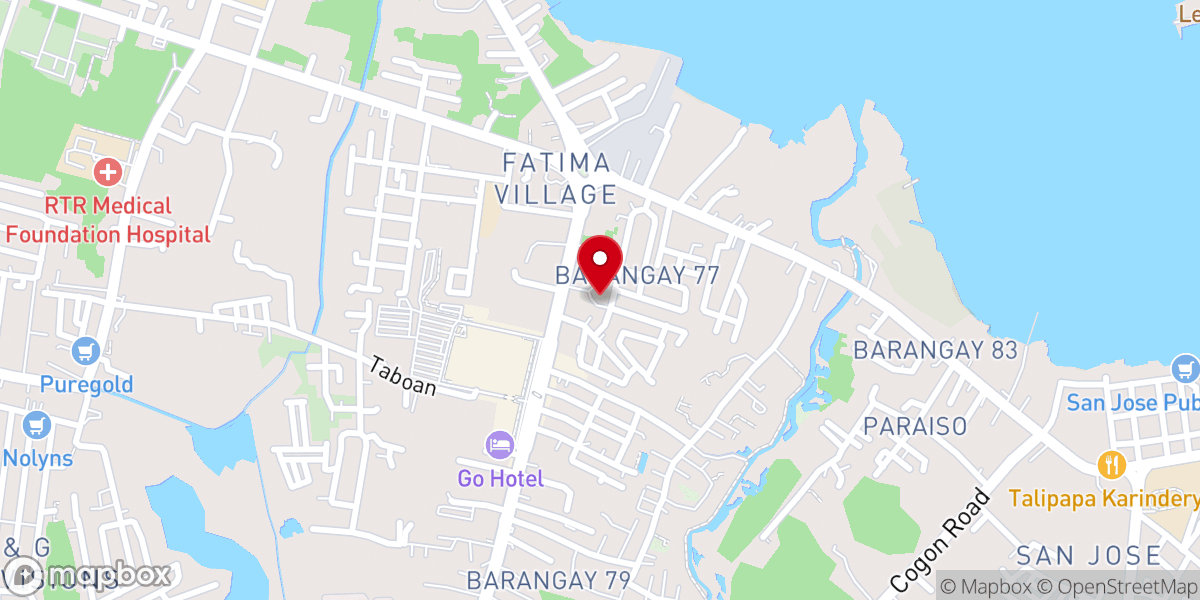 Map showing location of Our Lady of Fatima Parish Church