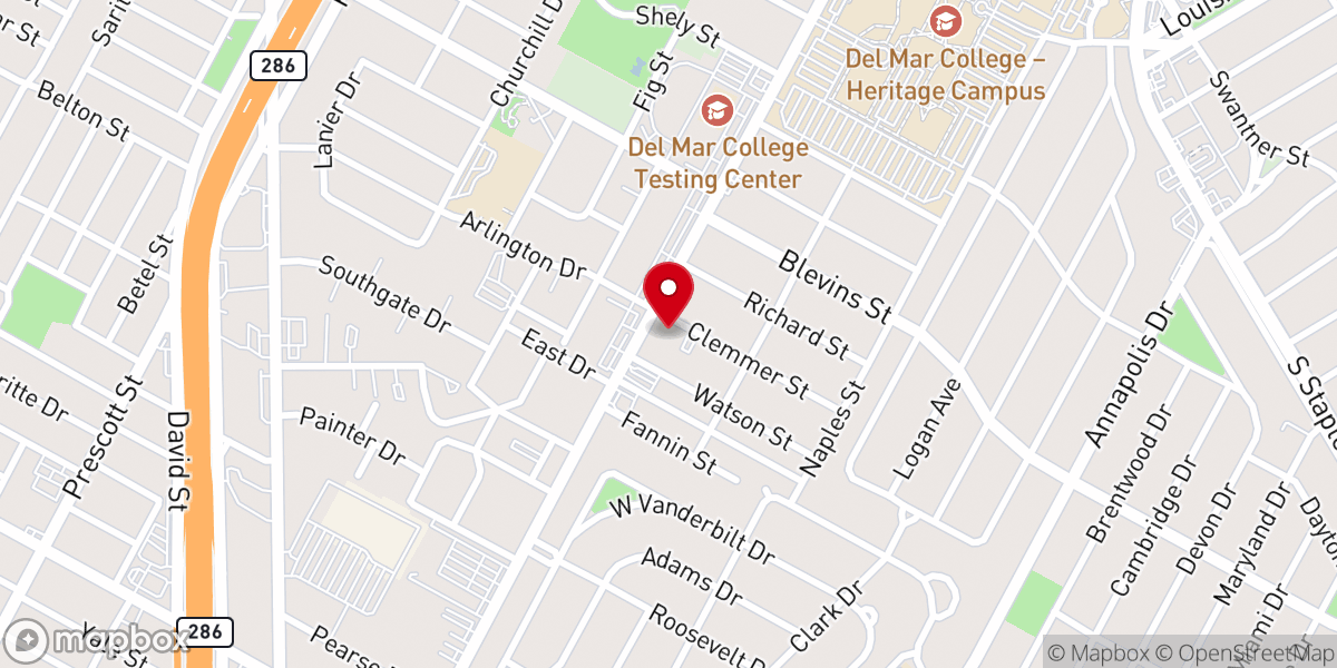 Map showing location of Casa de Dios