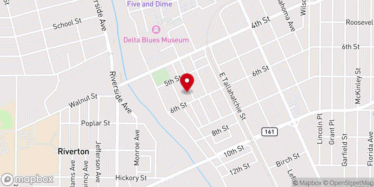 Map showing location of Alberta Jones Church Supply