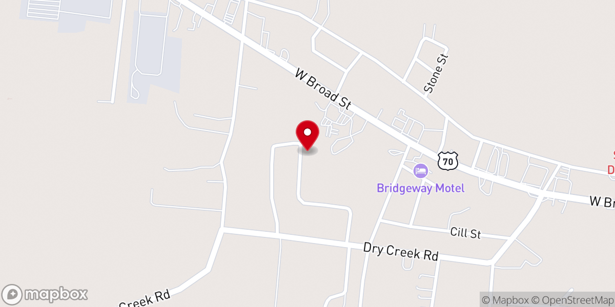 Map showing location of Church of God Parsonage