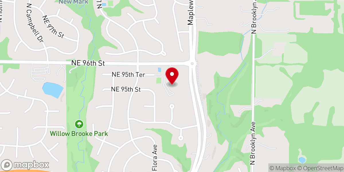 Map showing location of King of Kings Lutheran Church