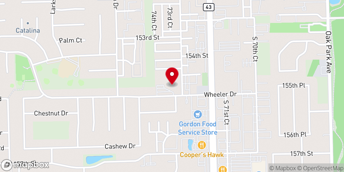 Map showing location of Southbridge Church