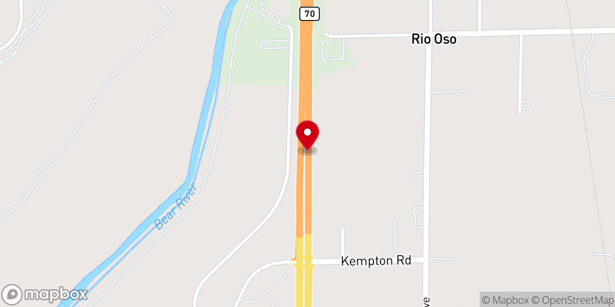 Map showing location of Rio Oso