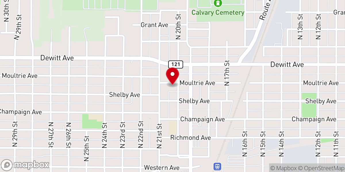 Map showing location of Davis Chapel African Methodist Episcopal Church