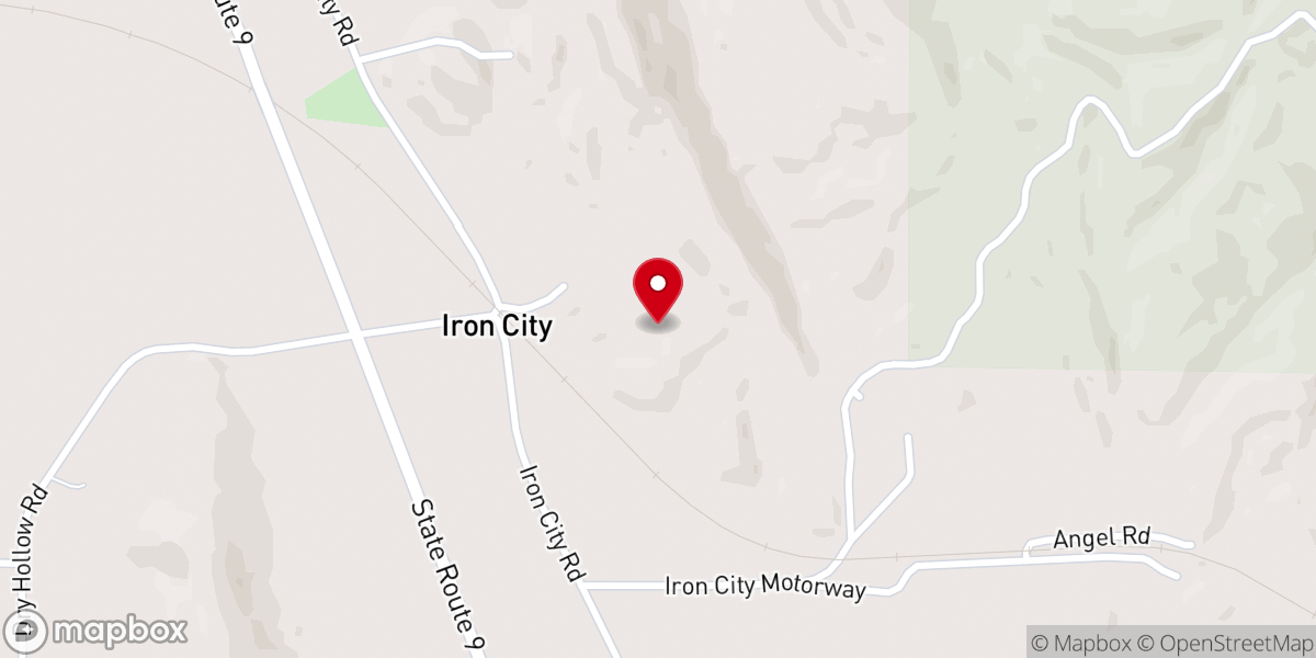 Map showing location of Bethany Baptist Church