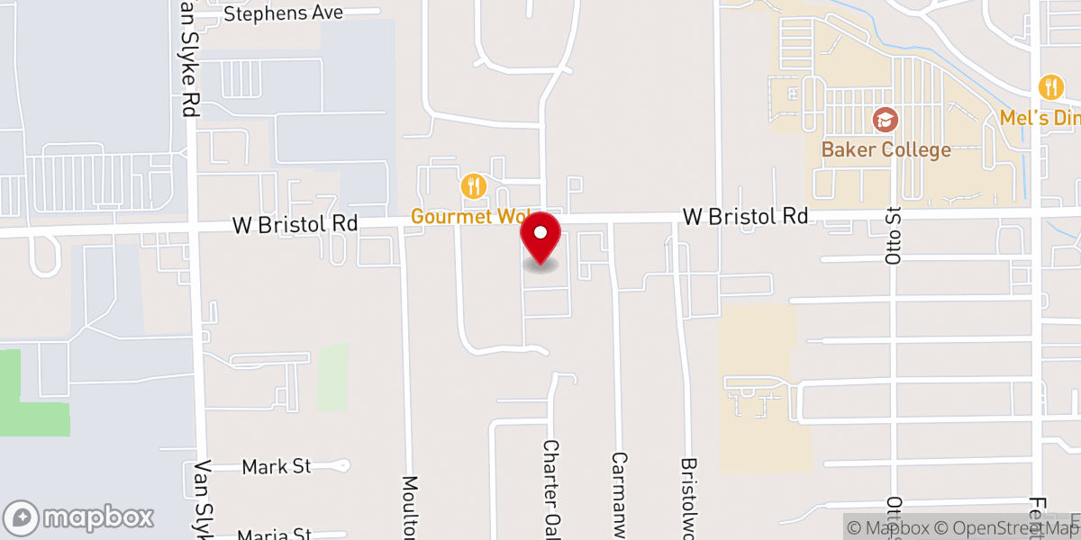 Map showing location of Bristol Road Church of Christ, A Family of Faith