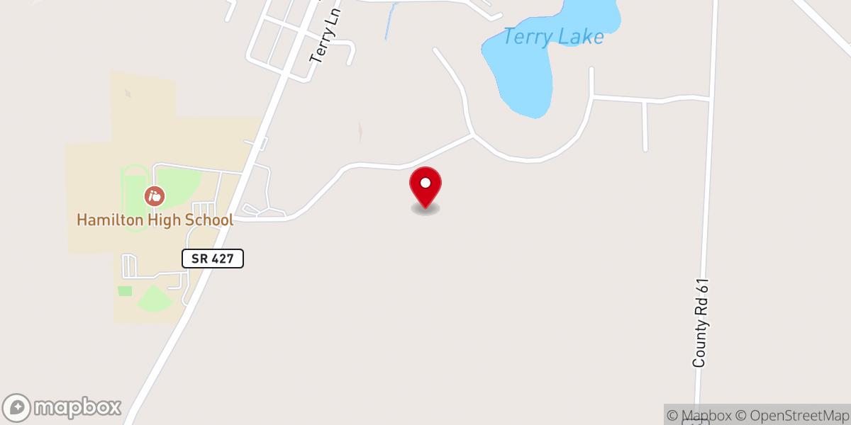 Map showing location of The Hamilton Life Center