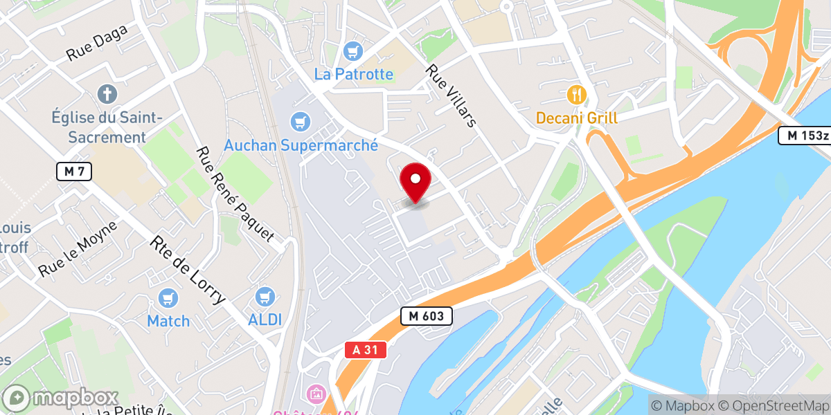 Map showing location of Assemblée Évangélique Chrétienne d'Hébron
