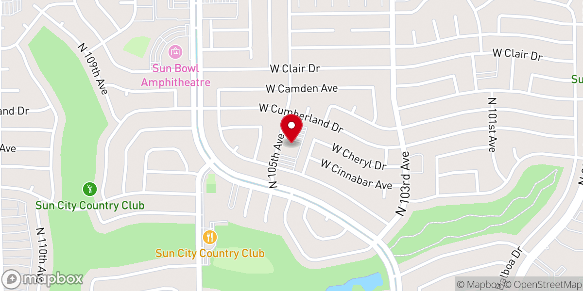 Map showing location of First United Methodist Church of Sun City