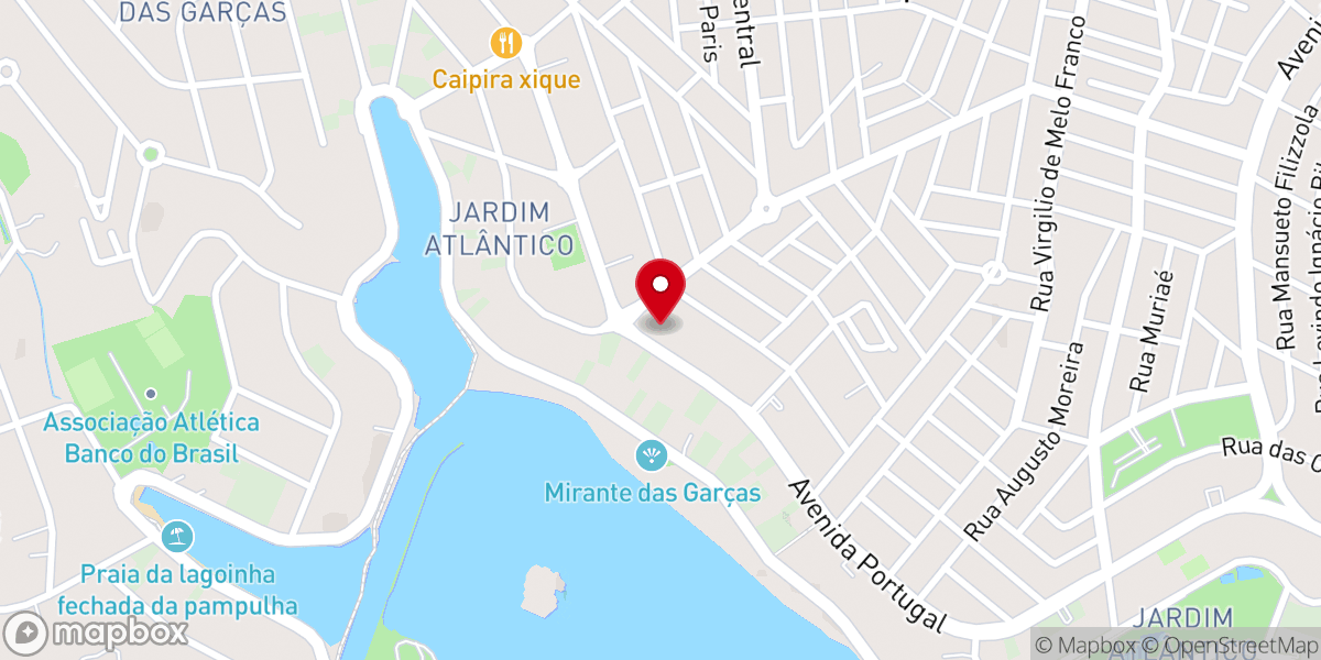 Map showing location of Igreja Batista da Pampulha