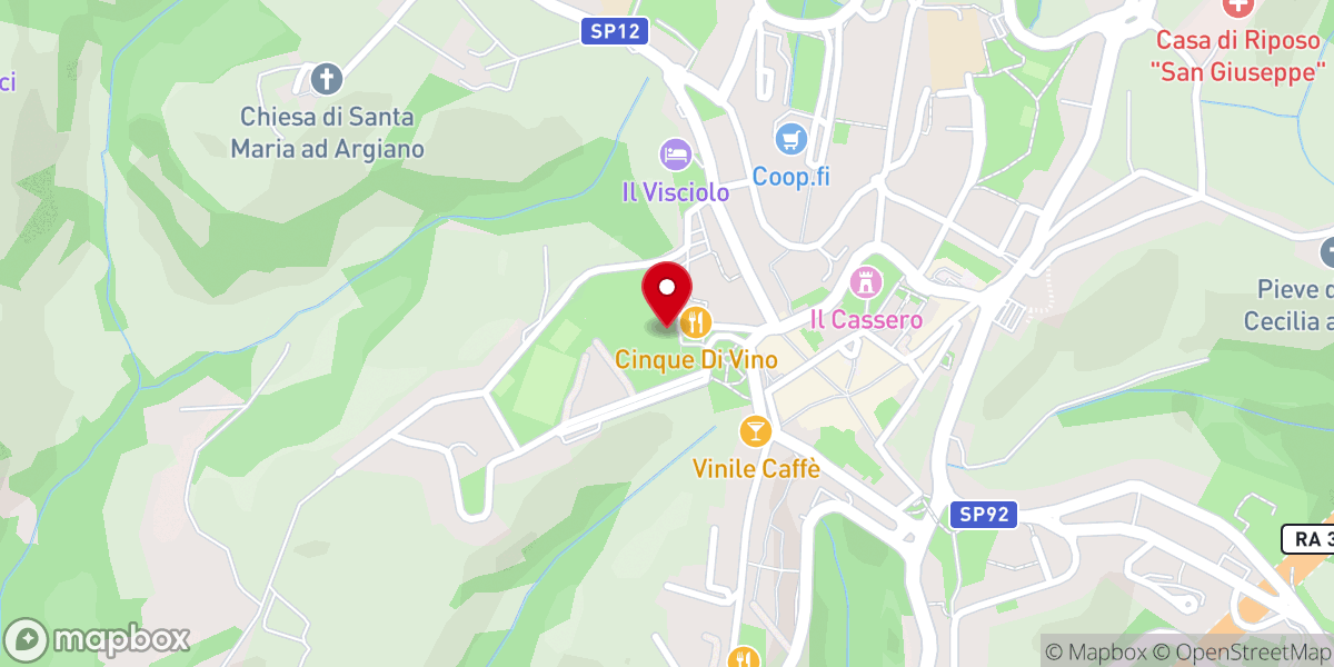 Map showing location of Monastero delle Sorelle Clarisse