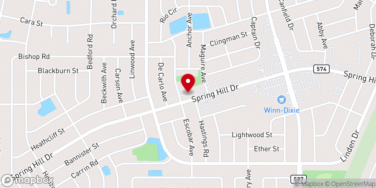 Map showing location of Our Lady of Fatima of Spring Hill