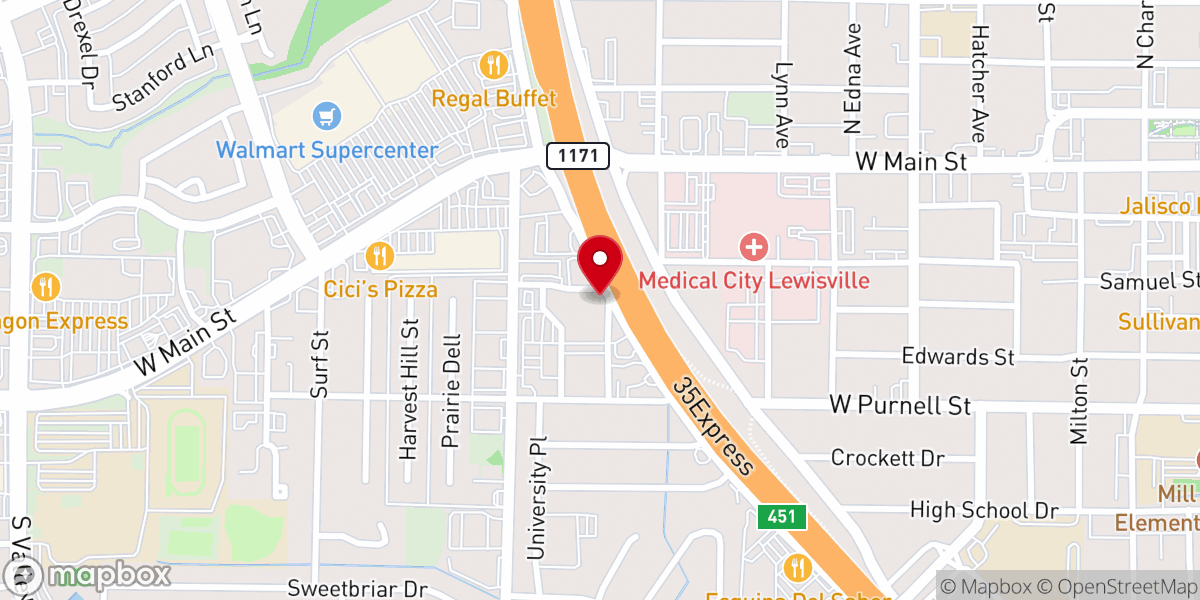 Map showing location of Lakeland Baptist Church