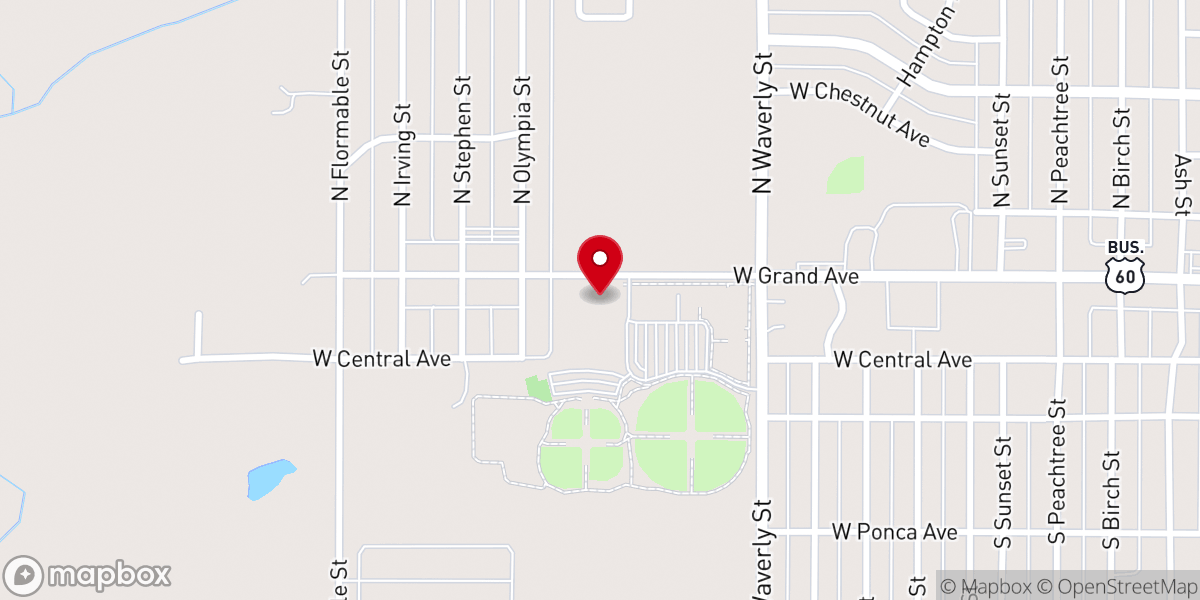 Map showing location of First Church of the Nazarene
