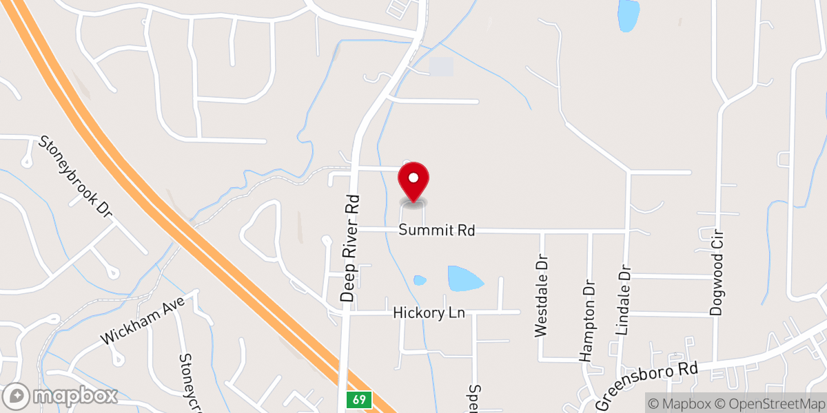 Map showing location of St Paul Presbyterian Church