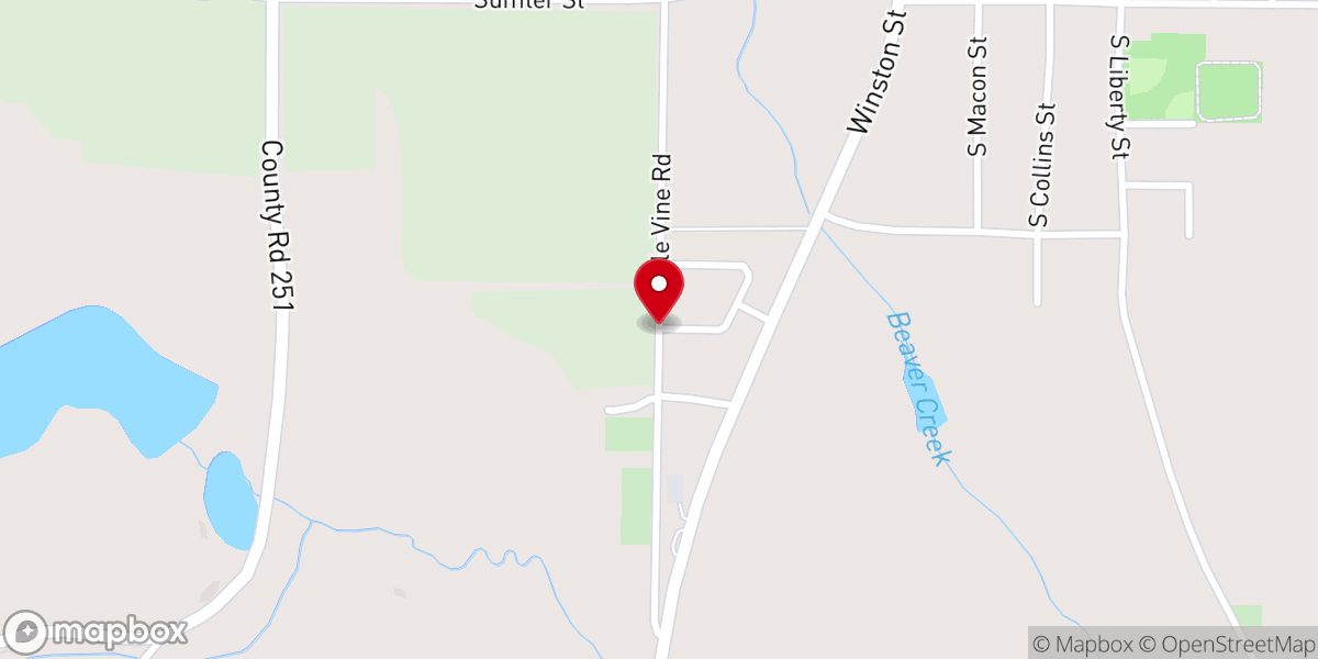 Map showing location of HERITAGE BAPTIST CHURCH - Food Distribution Center